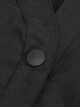 Punk Style Personality Thin Textured Fabric With Leather Hem And Asymmetrical Neckline Black Puff Sleeve Shirt