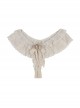 Until Dusk Series Yellow Bohemia Elegant Pastoral Style Classic Lolita Suspender Dress Lace Shawl Scarf Set