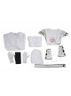 Mighty Morphin Power Rangers Halloween Cosplay White Ranger Tommy Oliver Edition Costume Set Without Shoes