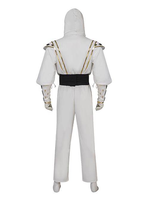 Mighty Morphin Power Rangers Halloween Cosplay White Ranger Tommy Oliver Edition Costume Set Without Shoes