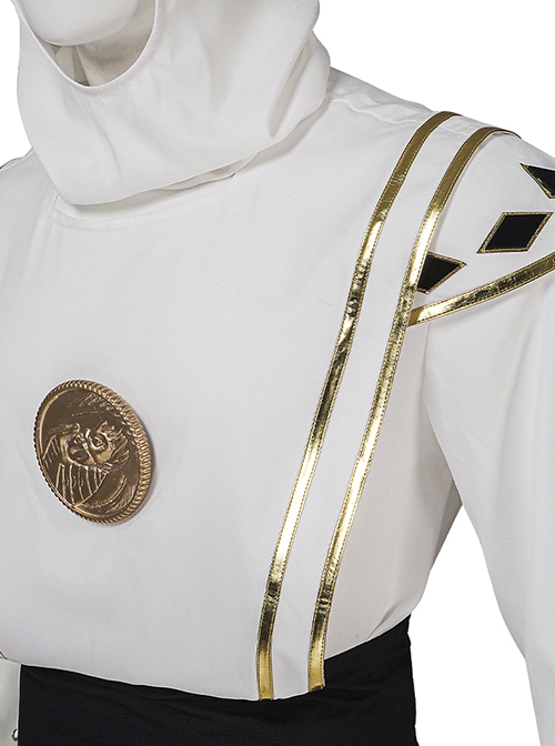 Mighty Morphin Power Rangers Halloween Cosplay White Ranger Tommy Oliver Edition Costume Set Without Shoes
