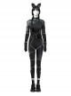 Wednesday Addams Halloween Cosplay Cat Bodysuit Accessories Black Double Ponytails Wig