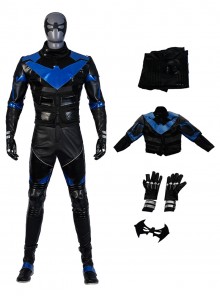 Game Gotham Knights Halloween Cosplay Nightwing Costume Set Without Shoes