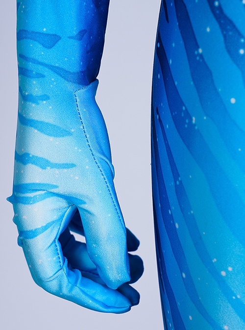 Movie Avatar Halloween Cosplay Neytiri Halloween Cosplay Costume Printing Bodysuit Set Without Headcover