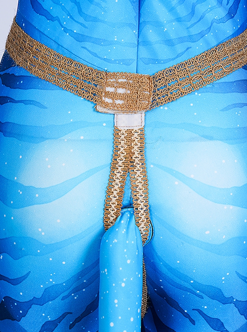 Movie Avatar Halloween Cosplay Neytiri Halloween Cosplay Costume Printing Bodysuit Set Without Headcover