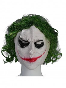 Batman The Dark Knight Halloween Cosplay Joker Accessories Mask With Wig