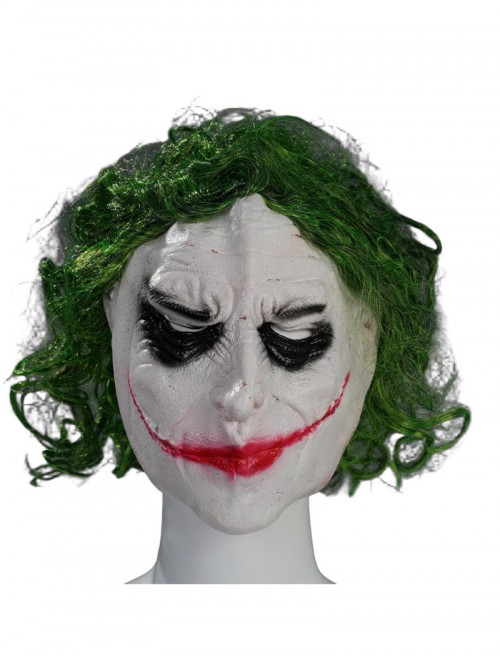 Batman The Dark Knight Halloween Cosplay Joker Accessories Mask With Wig