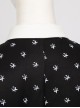 TV Drama Halloween Cosplay Wednesday Addams Costume Printing Black Long Sleeve Dress
