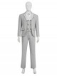TV Drama Moon Knight Halloween Cosplay Marc Spector Mr. Knight Costume Gray Suit Costume Gray Suit Trousers
