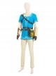 The Legend Of Zelda Halloween Cosplay Link Blue Champion's Tunic Suit Costume Set Without Shoes