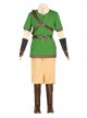 The Legend Of Zelda Skyward Sword Halloween Cosplay Link Costume Printing Brown Top