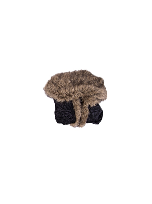 Game Of Thrones Season 8 Halloween Cosplay Jon Snow Brown Fur Collar Black Cloak Suit Costume Black Cloak