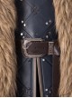 Game Of Thrones Season 8 Halloween Cosplay Jon Snow Brown Fur Collar Black Cloak Suit Costume Black Cloak
