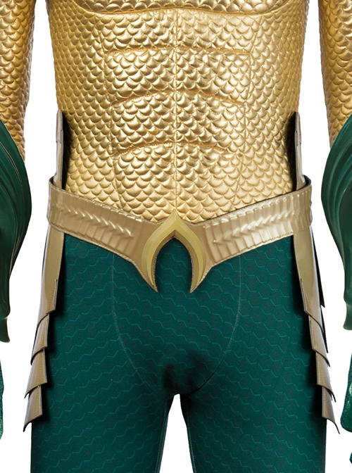 Aquaman Halloween Cosplay Arthur Curry Battle Suit Accessories Golden Belt And Apron