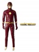 The Flash Season 4 Halloween Cosplay The Flash Barry Allen Battle Suit Accessories Golden Waistband