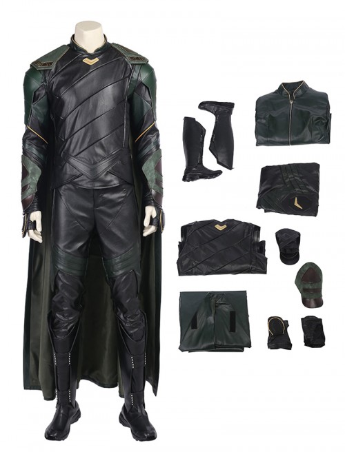 Thor Ragnarok Halloween Cosplay Loki Battle Suit Costume Full Set