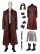 Guardians Of The Galaxy Vol 2 Halloween Cosplay Star-Lord Peter Jason Quill Costume Red Long Windbreaker Full Set