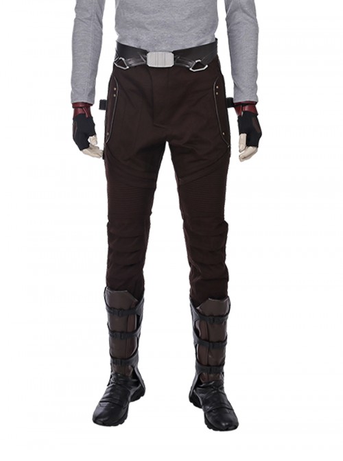 Guardians Of The Galaxy Vol 2 Halloween Cosplay Star-Lord Peter Jason Quill Red Long Windbreaker Suit Accessories Boots And Leg Guards