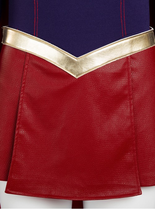 Supergirl Halloween Cosplay Kara Zor-El Costume Red Short Skirt