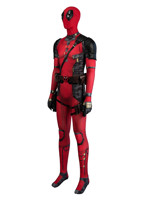 Deadpool & Wolverine Halloween Cosplay Deadpool Printed Version Costume Bodysuit Set Without Props