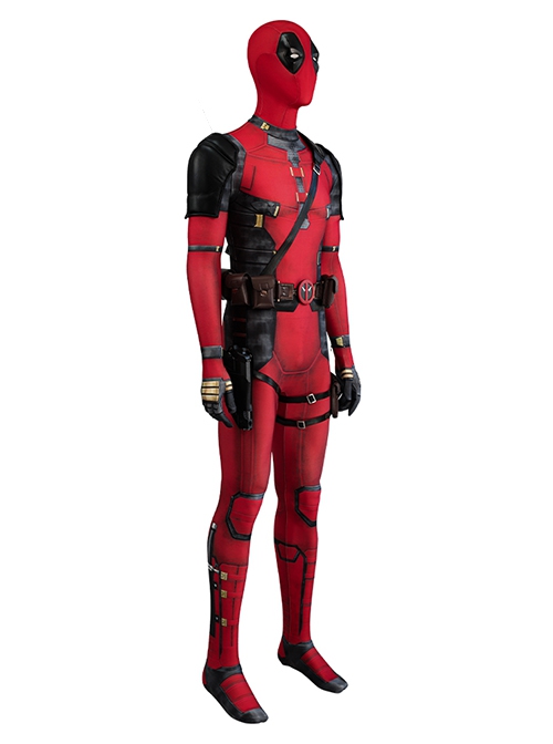 Deadpool & Wolverine Halloween Cosplay Deadpool Printed Version Costume Bodysuit Set Without Props