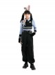 Zootopia Rabbit Officer Uniform Judy Blue Fall Winter Leisure Kawaii Fashion Shirt Vest Pants Set