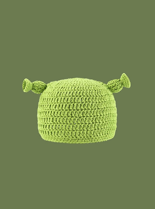 Versatile Simple Trumpet Antenna Kawaii Fashion Protection Winter Daily Warm Funny Woolen Yarn Hat