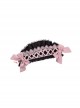 Doll Theater Series Kawaii Princess Style Black Pink Ruffles Lace 3D Bowknot Sweet Lolita Headband