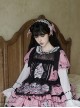 Doll Theater Series Kawaii Princess Style Black Pink Ruffles Lace 3D Bowknot Sweet Lolita Headband
