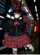 Night Cat Series Y2K Subculture Sweet Lolita Black Thickened Velvet Cat Ear Hooded Spliced ​​Cake Skirt Long Coat