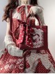 Berry Rabbit Series Retro Strawberry Dessert Cake Bunny Sweet Lolita Polka Crossbody Square Bag