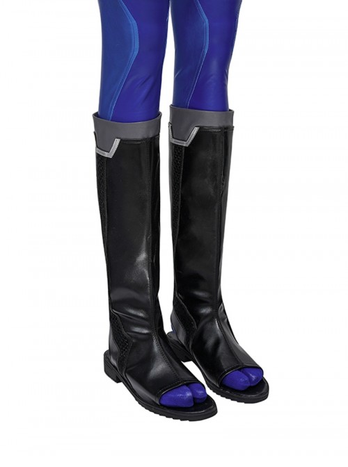 Game Marvel Rivals Halloween Cosplay Psylocke Accessories Black Boots