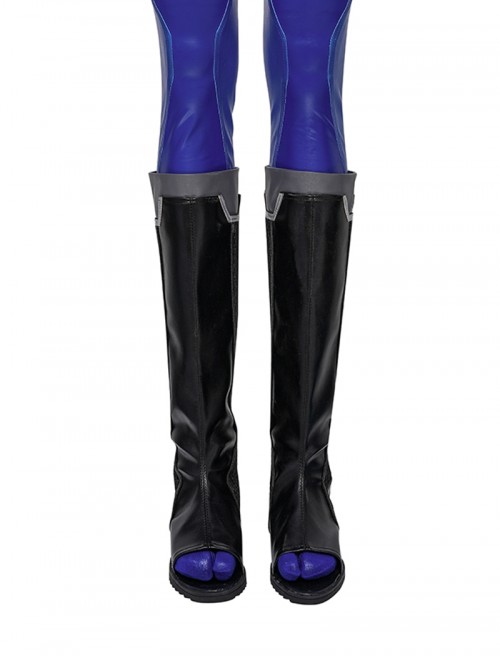Game Marvel Rivals Halloween Cosplay Psylocke Accessories Black Boots