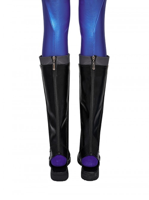 Game Marvel Rivals Halloween Cosplay Psylocke Accessories Black Boots