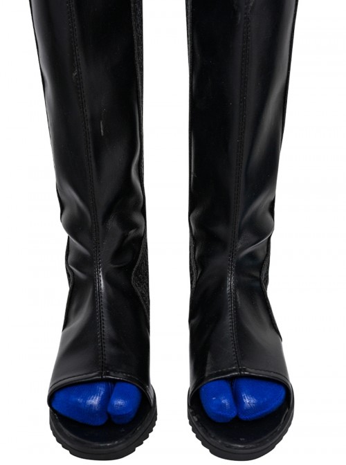 Game Marvel Rivals Halloween Cosplay Psylocke Accessories Black Boots