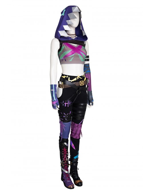 Arcane League Of Legends Season 2 Halloween Cosplay Jinx Costume Set Without Shoes