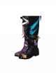 Arcane League Of Legends Season 2 Halloween Cosplay Jinx Accessories Black Purple Boots