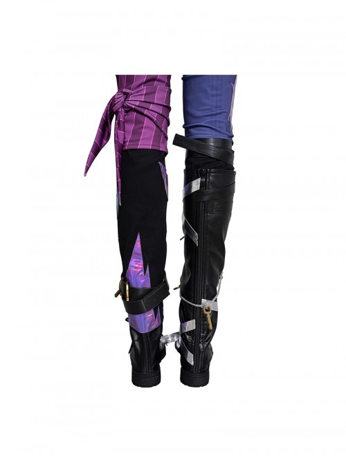 Arcane League Of Legends Season 2 Halloween Cosplay Jinx Accessories Black Purple Boots