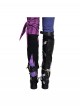 Arcane League Of Legends Season 2 Halloween Cosplay Jinx Accessories Black Purple Boots