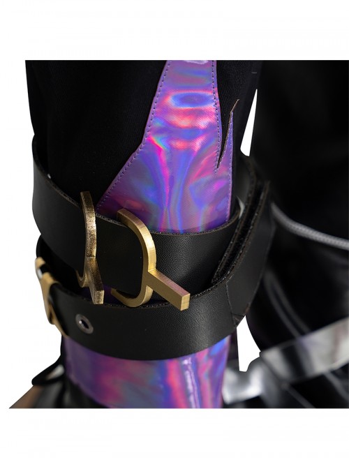 Arcane League Of Legends Season 2 Halloween Cosplay Jinx Accessories Black Purple Boots