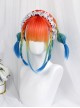Rainbow Series Y2K Cosplay Vibrant Punk Lolita Gradient Full Dye Cloud Gem Short Straight Wig