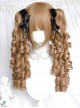 Thousand Layer Pie series Classic Lolita Vintage Linen Golden Roman Curls Large Twin Ponytail Wig
