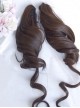 Oil Painting Style Sweet Lolita Retro Dark Brown Cute Girl Roman Curls Twin Ponytail Wig