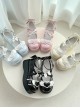 Sweet Cupid Series Sweet Lolita Chunky Platform Round Toe Kawaii Angel Wings Heart Mary Jane Shoes
