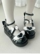 Sweet Cupid Series Sweet Lolita Chunky Platform Round Toe Kawaii Angel Wings Heart Mary Jane Shoes