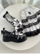 Sweet Cupid Series Sweet Lolita Chunky Platform Round Toe Kawaii Angel Wings Heart Mary Jane Shoes
