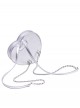 Sweet Lovely Silver Heart Shape Unique Gemstone Colored Diamond Decoration Kawaii Fashion Backpack