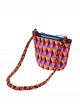 Daily Versatile Colorful Diamond Pattern Chrome Hearts Decorative Braided Shoulder Strap Kawaii Fashion Bag
