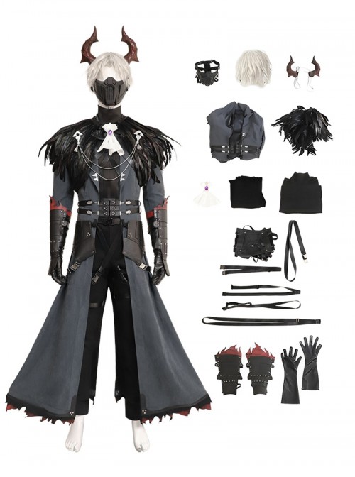 Game Final Fantasy VII Ever Crisis Halloween Cosplay Sephiroth Dark Harbinger Halloween Skins Costume Set