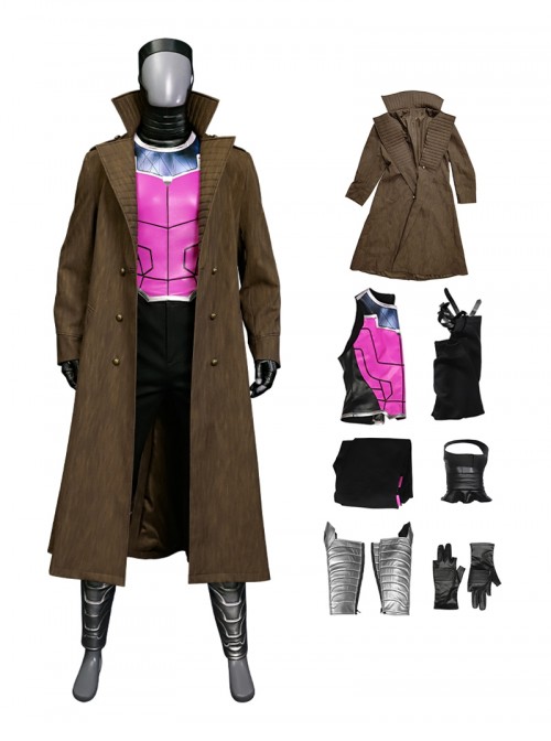 Movie Deadpool & Wolverine Halloween Cosplay Gambit Costume Set Without Shoes